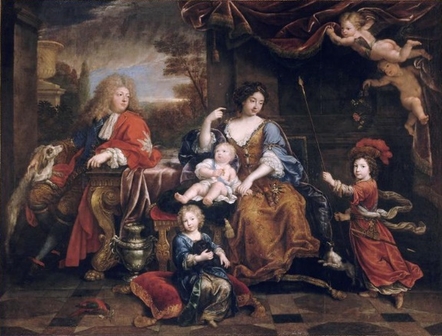 Die Familie des Grand Dauphin, Gemälde von Pierre Mignard, 1686